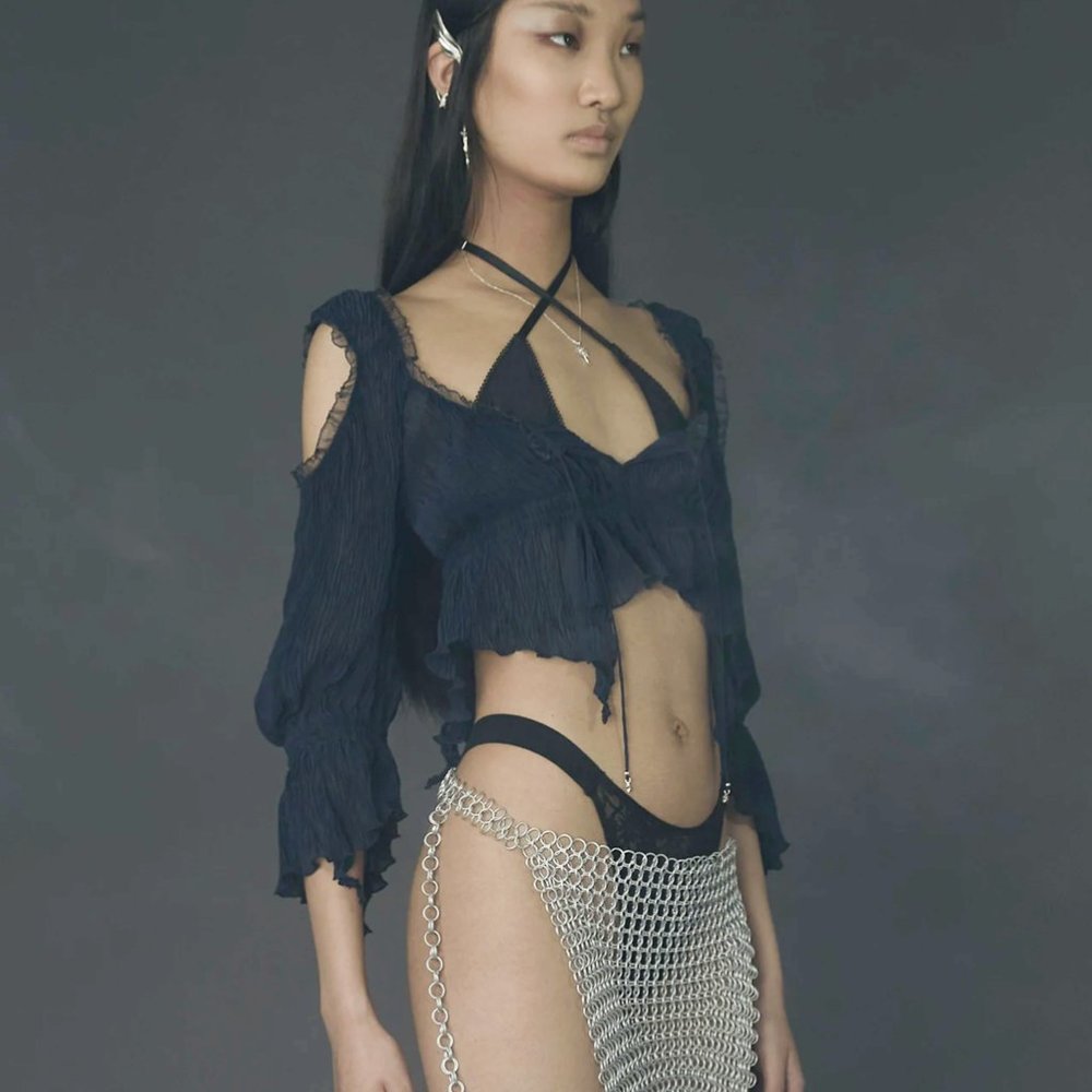 DAISY DAISY TV - Mourning Light top - Indigo - size small - Picture 3 of 8